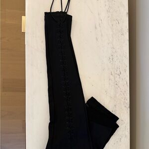 BCBGMaxAzria Black Lace-Up Leggings